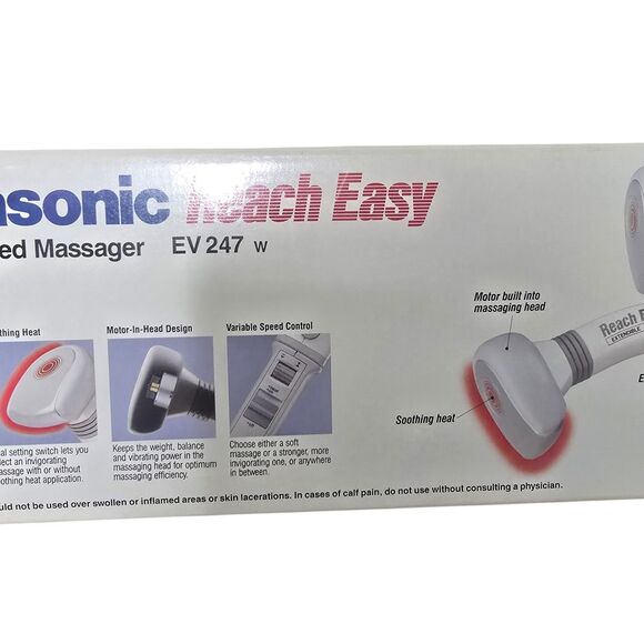Panasonic Reach Easy EV247 Panabrator Massager Extendible W/ Heat Variable Speed - Picture 13 of 13